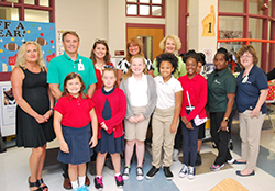 Garden_sm St. Joseph's/Candler's Angels of Mercy volunteers with students from Garden City Elementary School